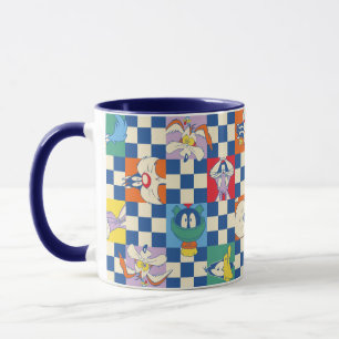Farbenfrohes LOONEY TUNES™ Schachbrett-Wurf-Muster Tasse