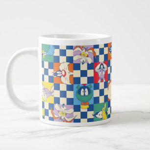 Farbenfrohes LOONEY TUNES™ Schachbrett-Wurfmuster Jumbo-Tasse