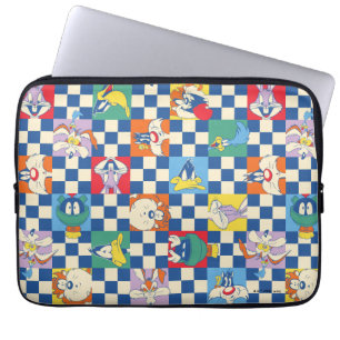Farbenfrohes LOONEY TUNES™ Schachbrett-Wurfmuster Laptopschutzhülle