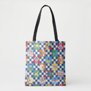 Farbenfrohes LOONEY TUNES™ Schachbrett-Wurfmuster Tasche