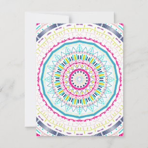 farbenfrohes Mandala Dankeskarte