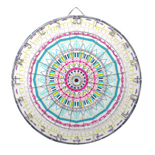 farbenfrohes Mandala Dartscheibe