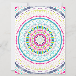 farbenfrohes Mandala Einladung