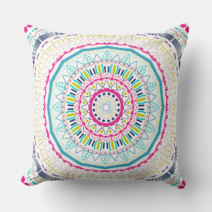 farbenfrohes Mandala Kissen