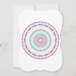 farbenfrohes Mandala Mitteilungskarte
