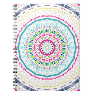 farbenfrohes Mandala Notizblock