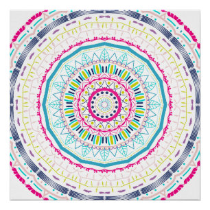 farbenfrohes Mandala Poster