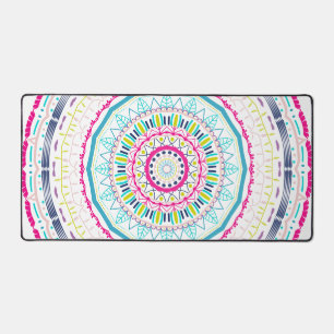 farbenfrohes Mandala Schreibtischunterlage