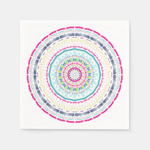 farbenfrohes Mandala Serviette