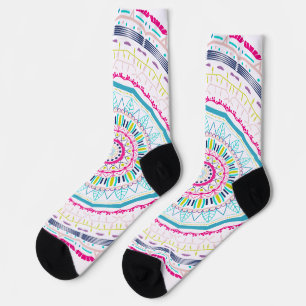 farbenfrohes Mandala Socken