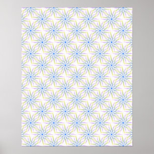 Farbenfrohes Mandala-Starburst-Muster Poster