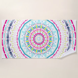 farbenfrohes Mandala Strandtuch