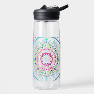 farbenfrohes Mandala Trinkflasche