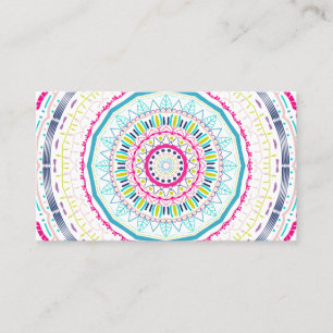 farbenfrohes Mandala Visitenkarte