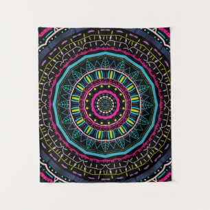 farbenfrohes Mandala Wandteppich