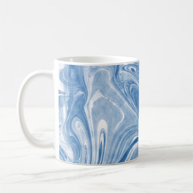 Farbenfrohes Marmorkunstmuster. Kaffeetasse (Links)