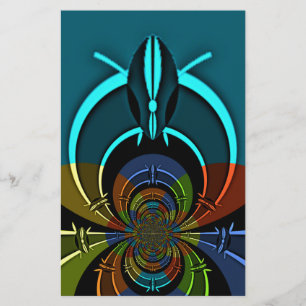 Farbenfrohes Massai-Schild-Design Briefpapier