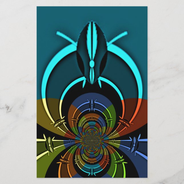Farbenfrohes Massai-Schild-Design Briefpapier (Vorderseite)