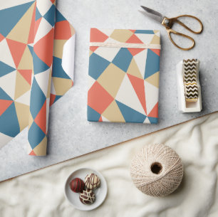 Farbenfrohes modernes geometrisches abstraktes Mus Geschenkpapier