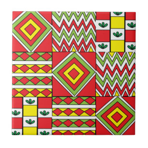 Farbenfrohes modernes marokkanisches Mosaikmuster Fliese