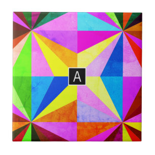 Farbenfrohes modernes mehrfarbiges Geometrisches Fliese