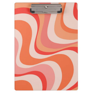 Farbenfrohes modernes Retro-Wellendesign Klemmbrett