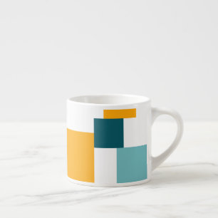 Farbenfrohes, modernes, spielerisches geometrische espressotasse