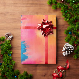 Farbenfrohes Monogramm-Geschenk saisonale Geburtst Geschenkpapier