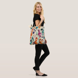 Farbenfrohes Musikmuster Tasche