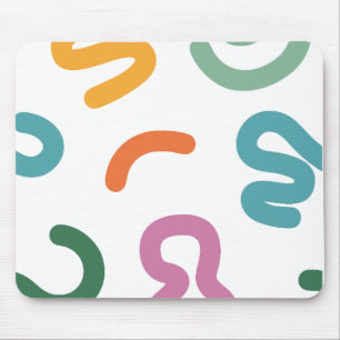 Farbenfrohes Muster aus abstrakten Formen Mousepad