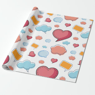 Farbenfrohes Muster aus Sprechblasen nahtlos Geschenkpapier