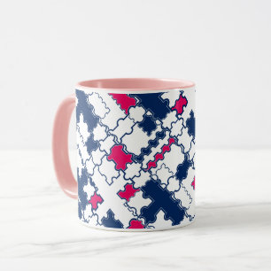 Farbenfrohes Muster, elegant Tasse