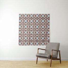 Farbenfrohes Muster geometrischer Formen – Moderne Wandteppich