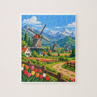 Farbenfrohes Natur-Landschaftspuzzle