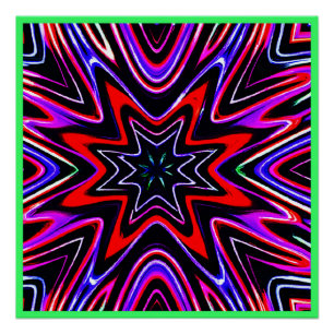 Farbenfrohes Neon-Vibes-Muster Poster