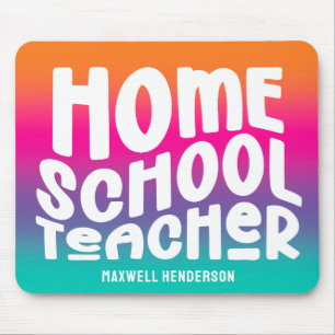 Farbenfrohes Ombre-Homeschool-Lehrer-Textdesign Mousepad