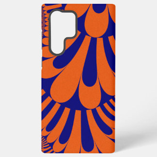 Farbenfrohes orange-blaues Fraktal Samsung Galaxy Hülle