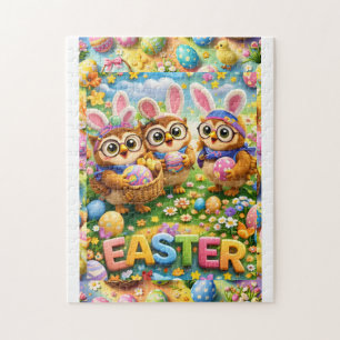 Farbenfrohes Osterfeier-Puzzle