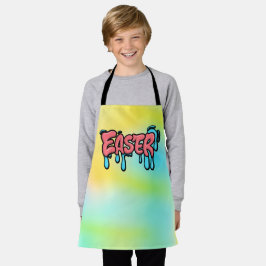 Farbenfrohes Ostern-Drip-Text-Graffiti-Style-Desig Schürze