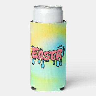 Farbenfrohes Ostern-Drip-Text-Graffiti-Style-Desig Selters Dosenkühler