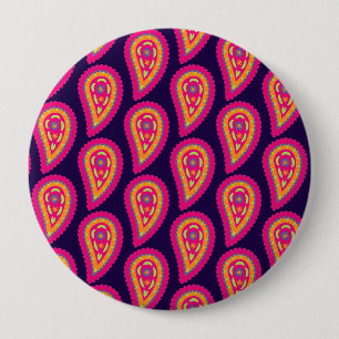 Farbenfrohes Paisley Button