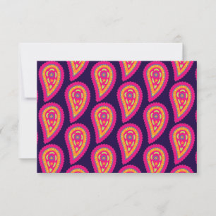 Farbenfrohes Paisley Dankeskarte