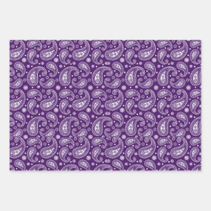 Farbenfrohes Paisley-Design Geschenkpapier Set