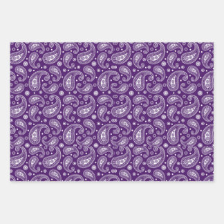 Farbenfrohes Paisley-Design Geschenkpapier Set