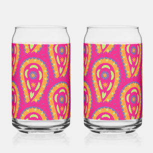 Farbenfrohes Paisley Dosenglas