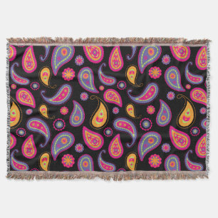 Farbenfrohes Paisley-Muster Decke
