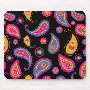 Farbenfrohes Paisley-Muster Mousepad