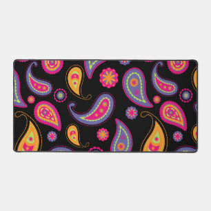 Farbenfrohes Paisley-Muster Schreibtischunterlage