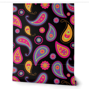 Farbenfrohes Paisley-Muster Tapete