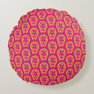 Farbenfrohes Paisley Rundes Kissen